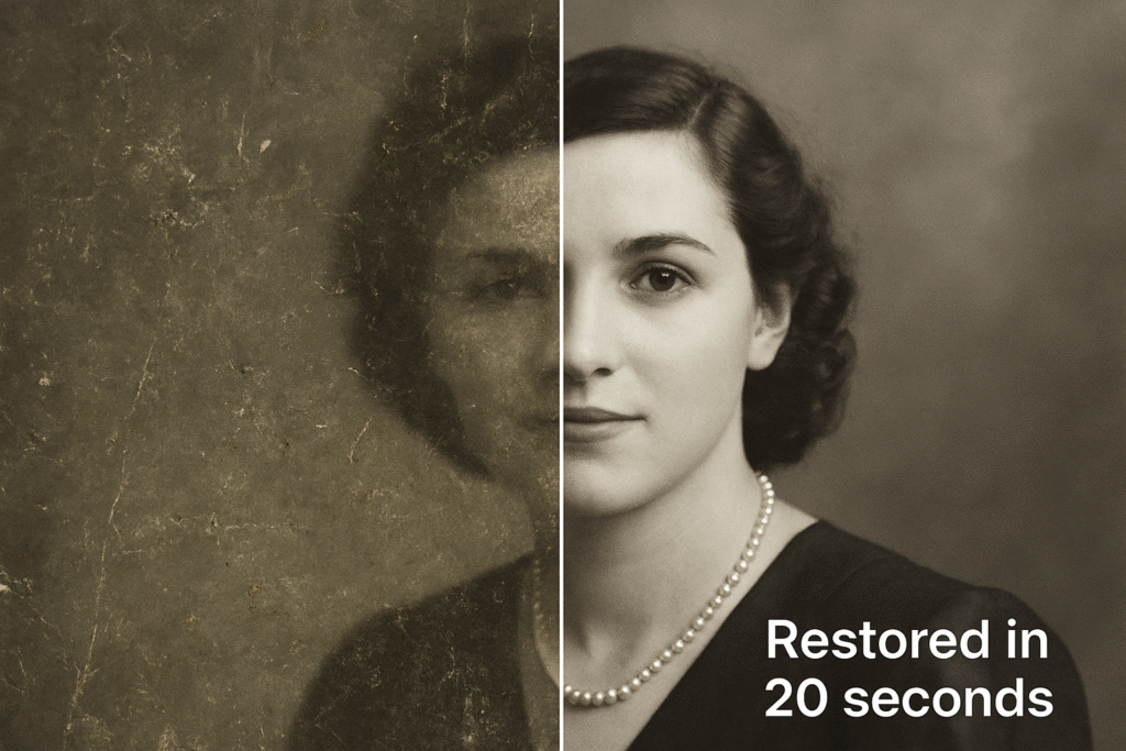 AI photo restoration